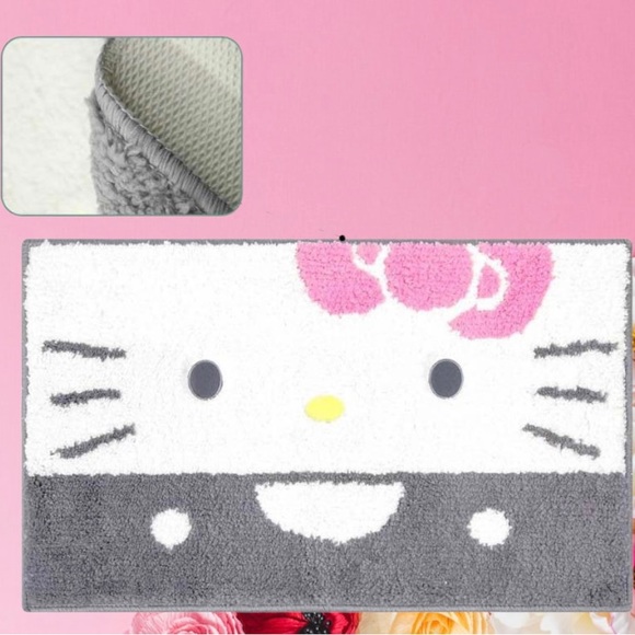 New Sanrio Hello Kitty Floor Mat (Grey) - Picture 2 of 3